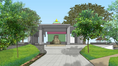 landmark design group architecture sustainability interiors pune temple complex at bhorgiri